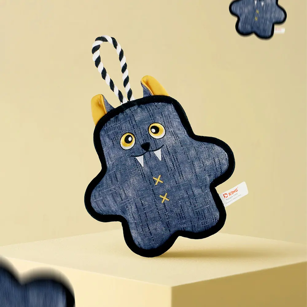2025 New Product Classic Animal Shape Sturdy Dog Toy Collection Oblate Knotted Bat (3).jpg