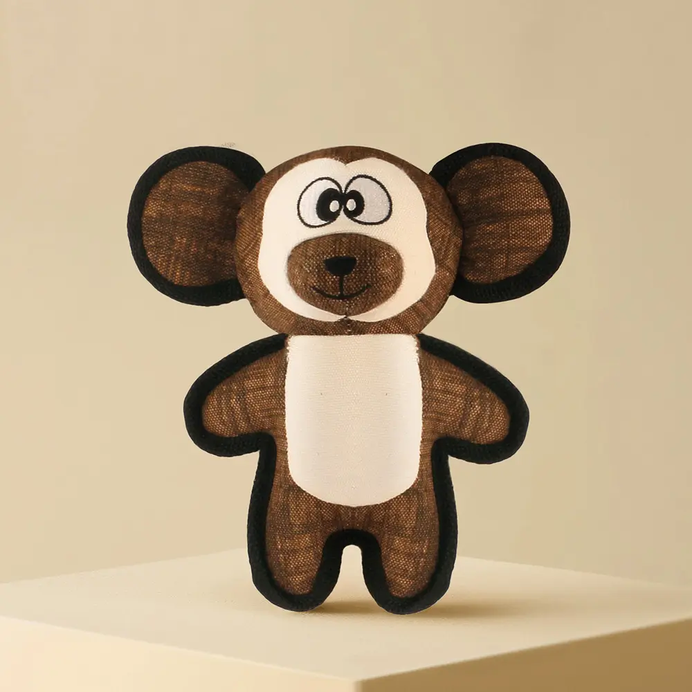 2025 New Product Classic Animal Shape Sturdy Dog Toy Collection Oblate Body Monkey (4).jpg