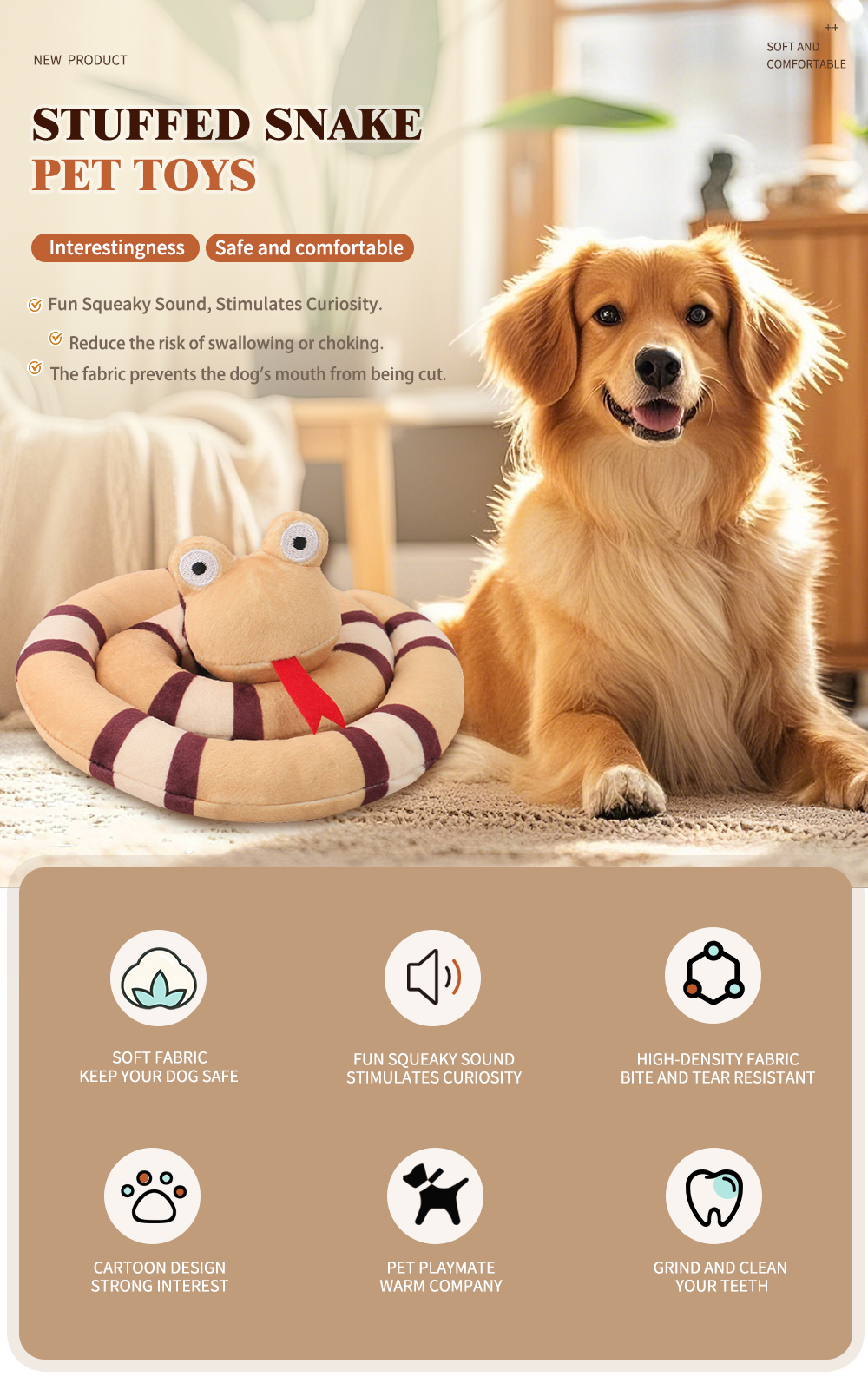 A Snake-Shaped Plush Pet Toy Specifically Designed For Dog Lovers—Snack (4)
