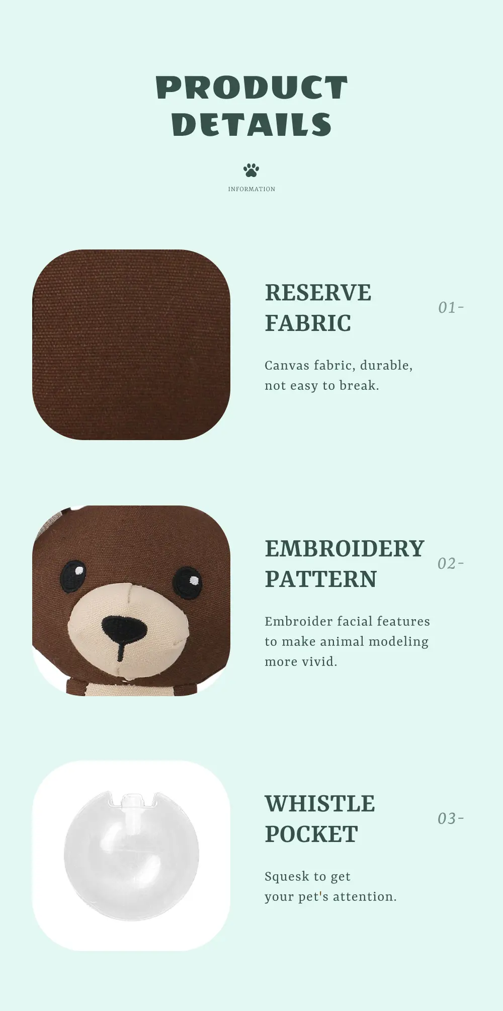 Cute Animal Series Plush Toys, Adorable Appearances, Safe Materials, Accompanying Growth:Pig,Fox,Bear (7)