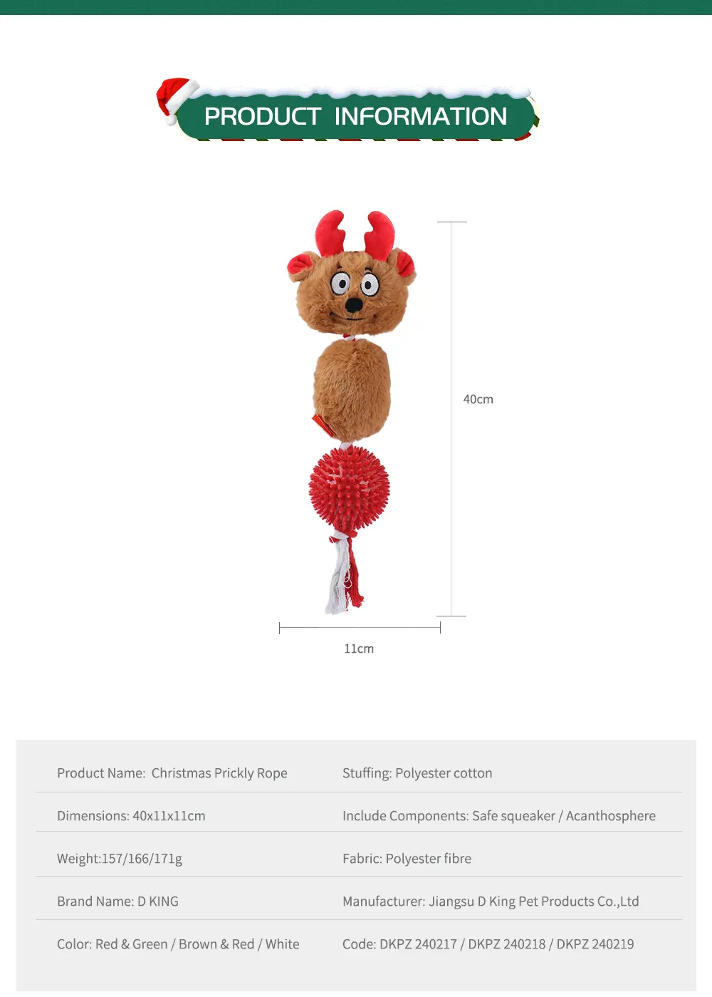 The Christmas-Themed Doggy Plush Toys Perfectly Blend The Joy of The Holiday Season With The Adorability of Pets Konted Reindeer, Konted Snowman, Kon (4)