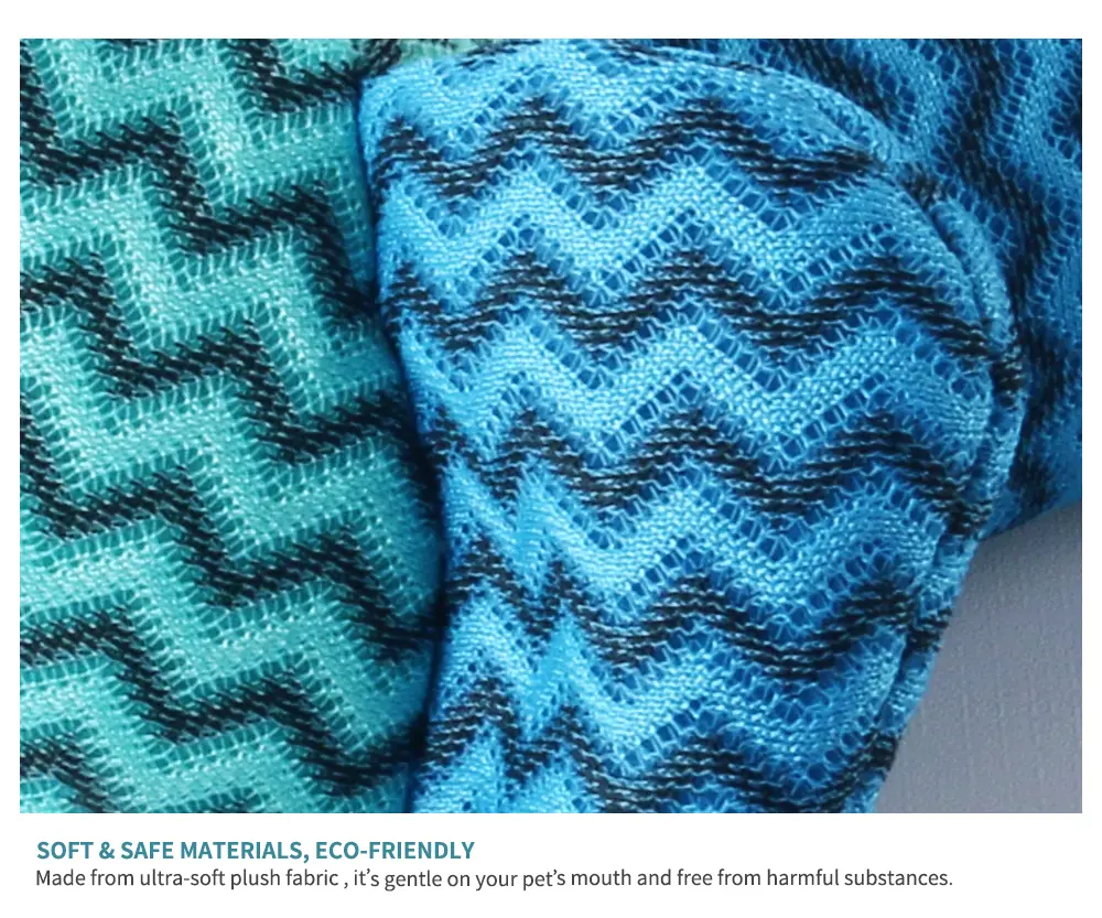 blue striped pet toy