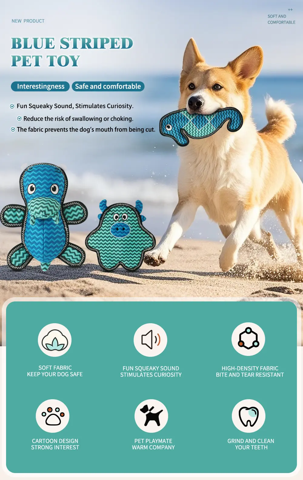 Dog Interactive Plush Toy Series, Diverse In Fun, Safe For Chewing, And Enhances Emotional Bonds:Lobste, Hipop Bone, Oblate Calf Bo (1)
