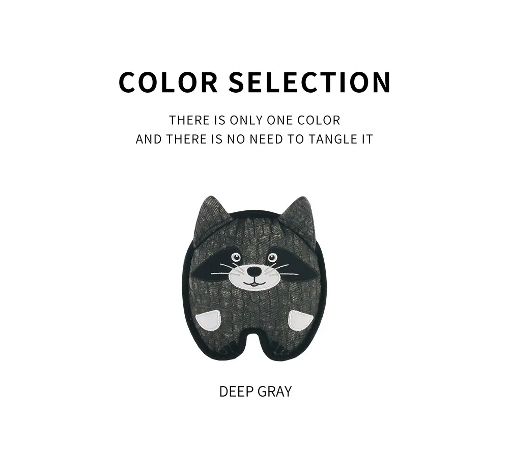 2025 New Product Classic Animal Shape Sturdy Dog Toy Collection 3D Raccon (7)