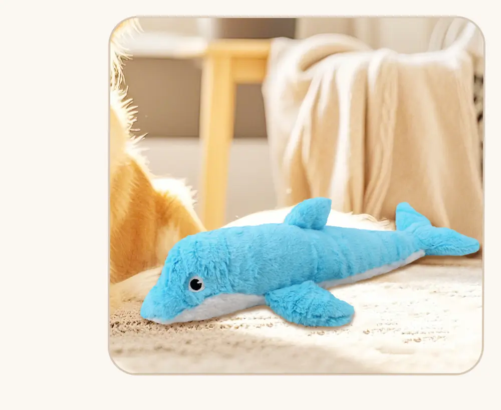 Cuddly Shark Pet Toy Soft Polyester, Lifelike Charm! (13)