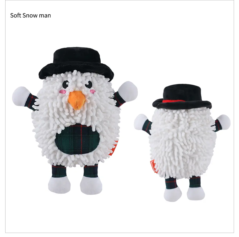 The Joyful Season Of Christmas, With Soft Plush Pet Toys Warmly Accompanying Soft Penguin, Soft Snow Man, Soft Reindeer (14)