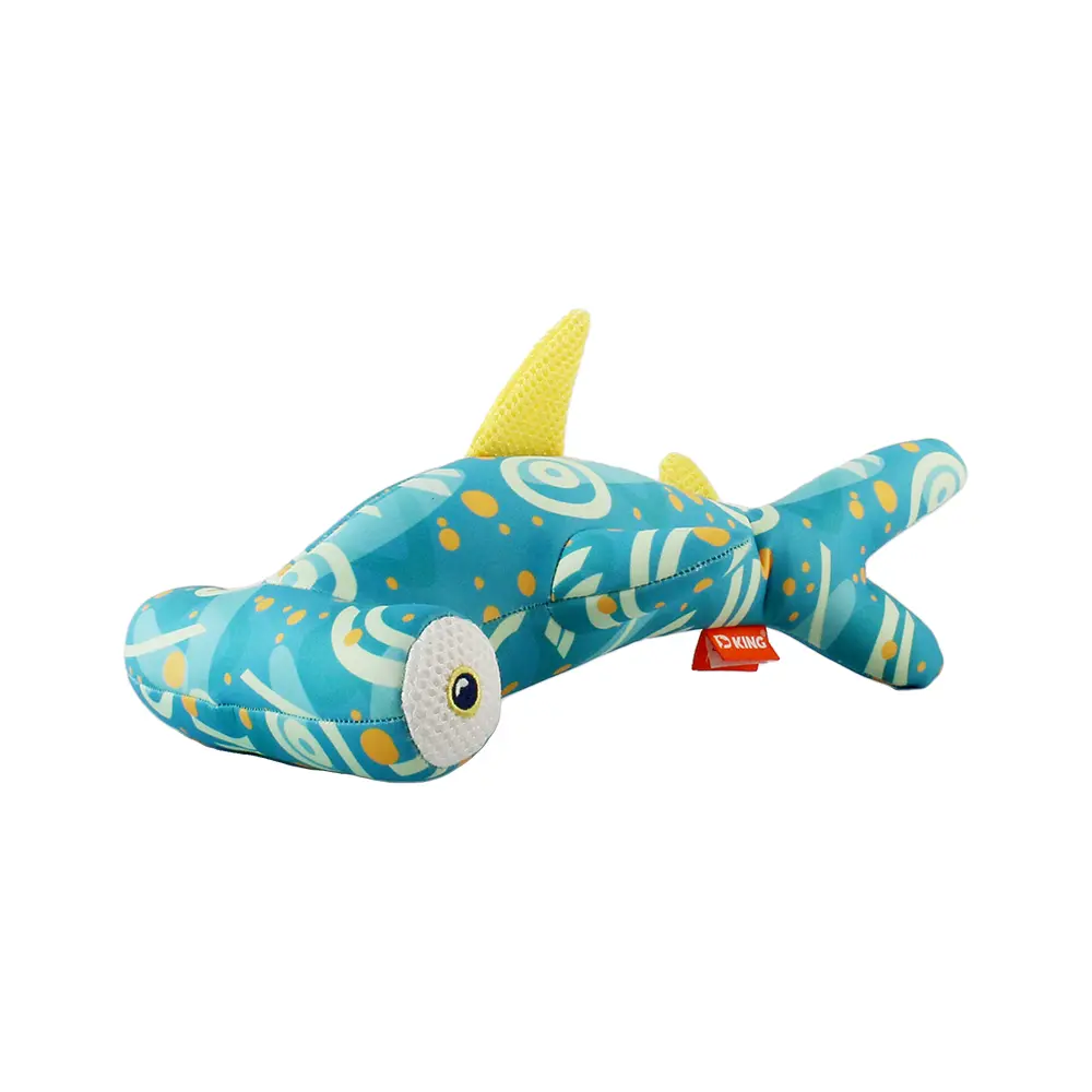 plush dog toy with fun designs that catch the eye