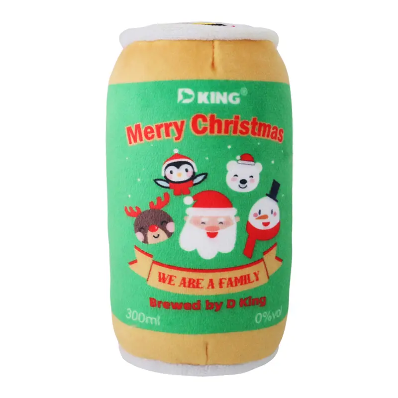 Beer Can-Themed Pet Interactive Plush Toys
