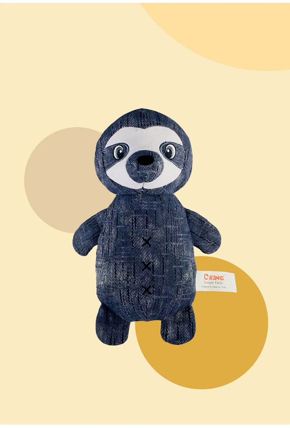 2025 New Product Classic Animal Shape Sturdy Dog Toy Collection Sloth (10)