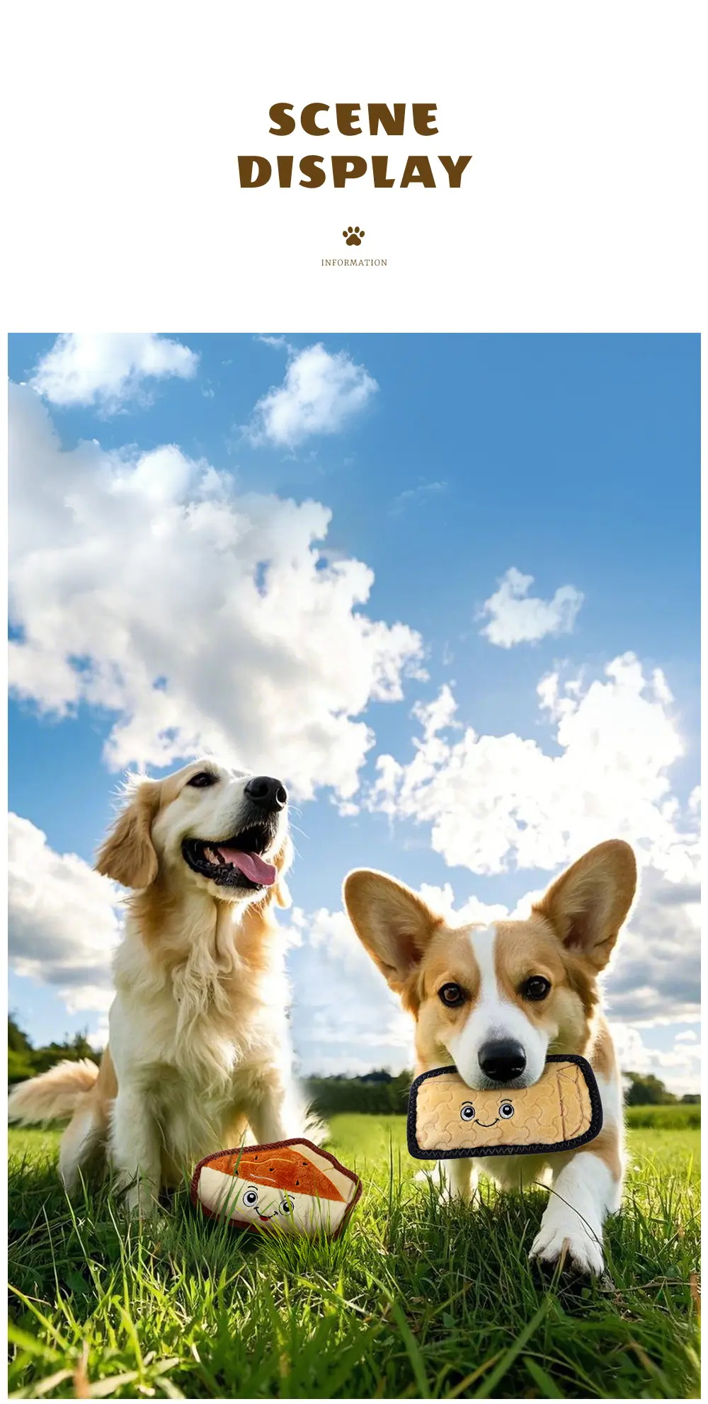 2025 Latest Products Dog Food Toys Plush Pet Toys Sturdy Dog Toys Dogs Can’t Put It Down! Simulated food plush toy1 (9)