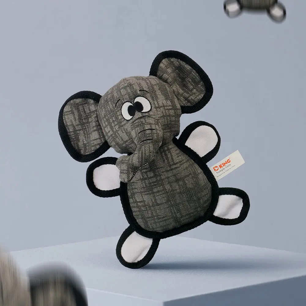 2025 New Product Classic Animal Shape Sturdy Dog Toy Collection Oblate Body Elephant (3).jpg