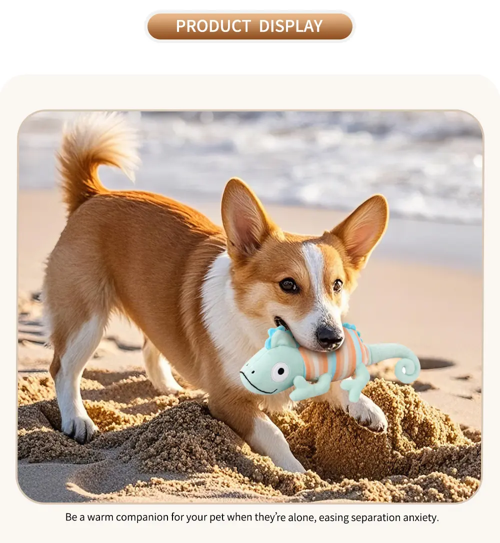 Introducing the Lizard-Shaped Plush Toy A New Playmate for Dogs (8)