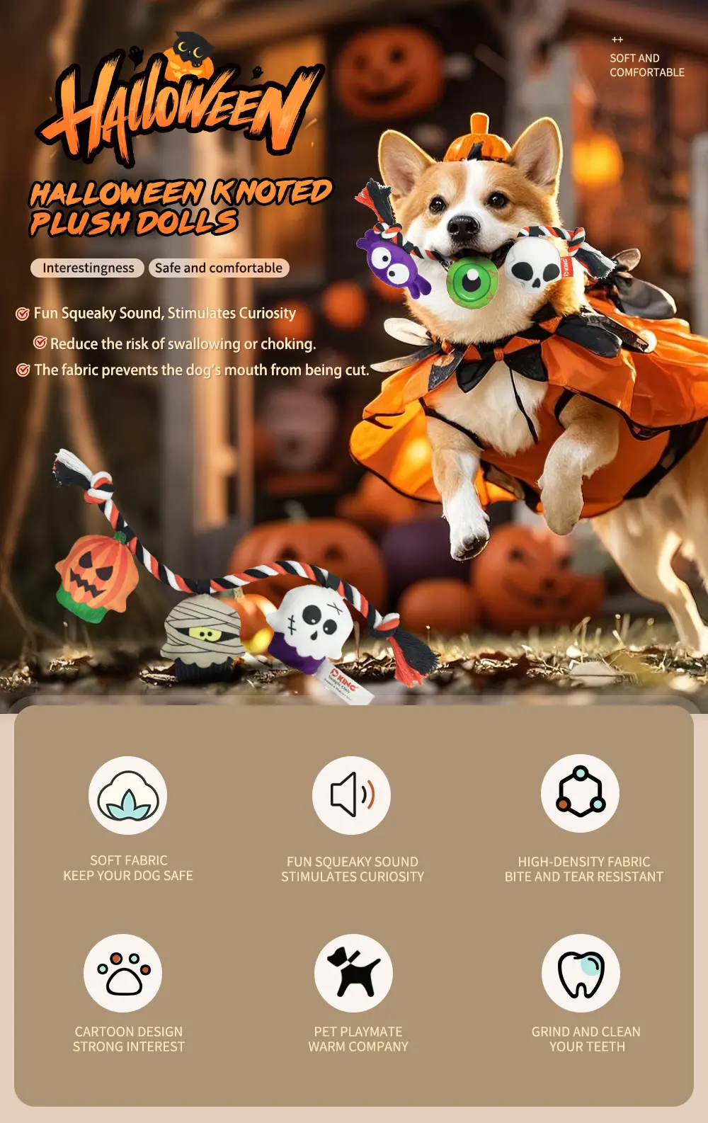 Halloween knoted plush dolls2