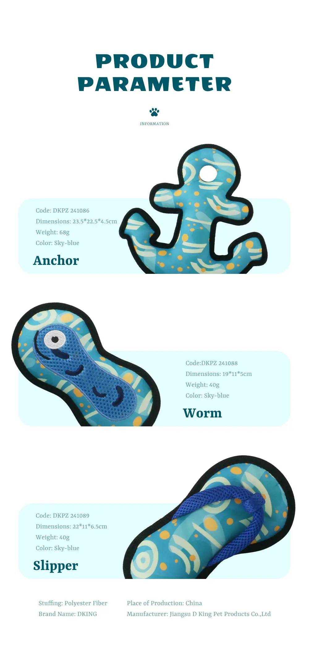 2025 Latest Pet Interactive Plush Toy Series, Innovative Design Enhances Pet's Fun, Safe Materials:Anchor,Worm,Slipper (6)