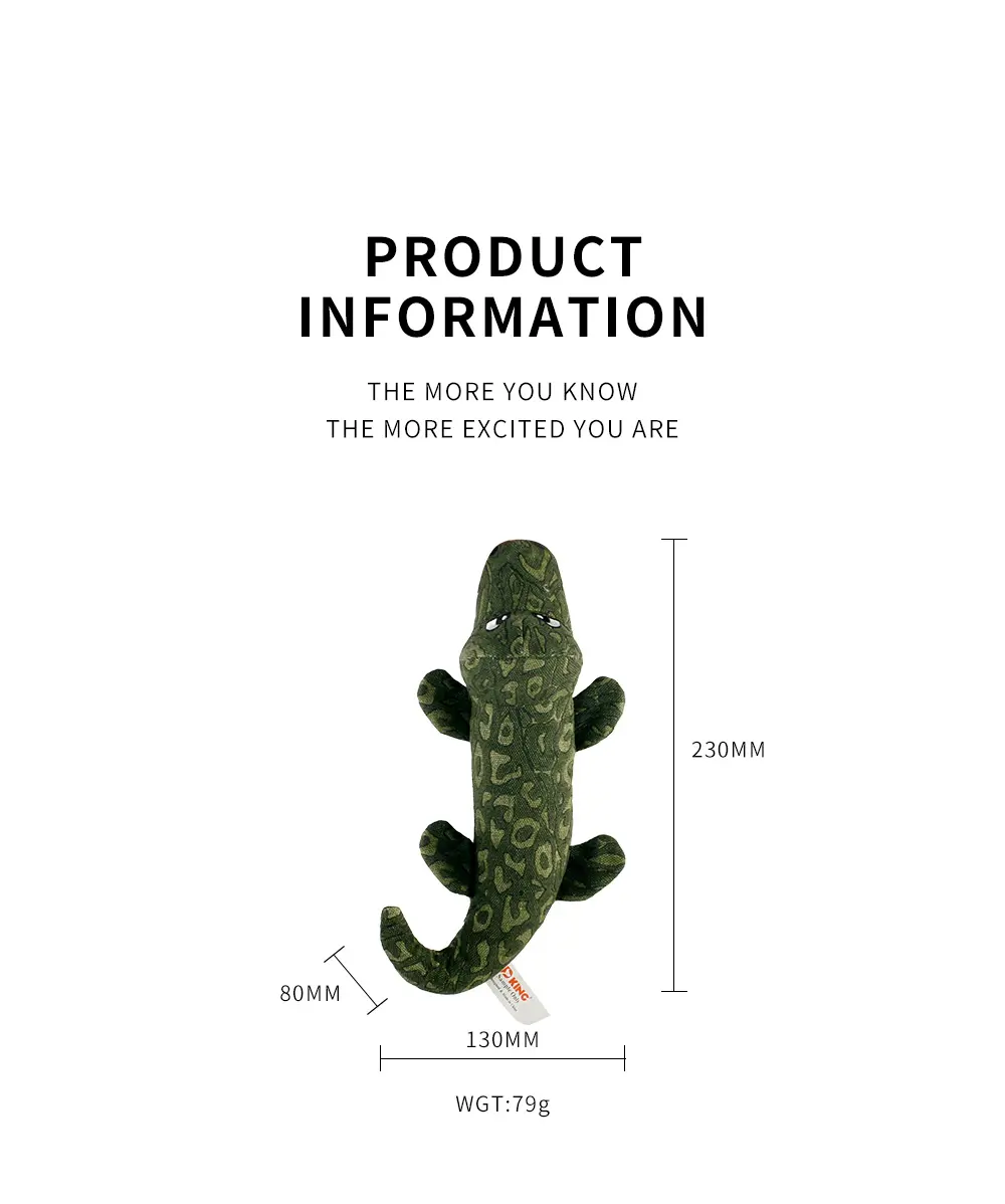 2025 New Product Classic Animal Shape Sturdy Dog Toy Collection Crocodile (6)