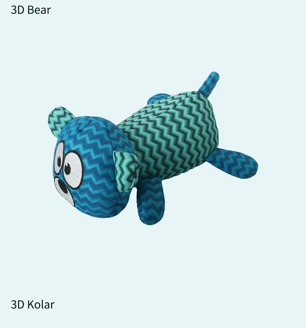 blue striped pet toy