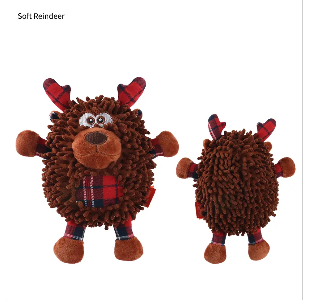 The Joyful Season Of Christmas, With Soft Plush Pet Toys Warmly Accompanying Soft Penguin, Soft Snow Man, Soft Reindeer (15)