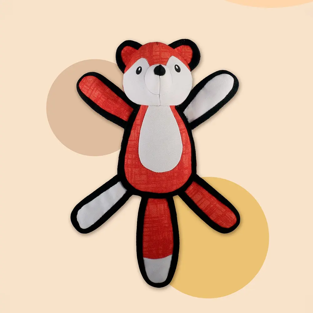 2025 New Product Classic Animal Shape Sturdy Dog Toy Collection Oblate Body Fox (2).jpg