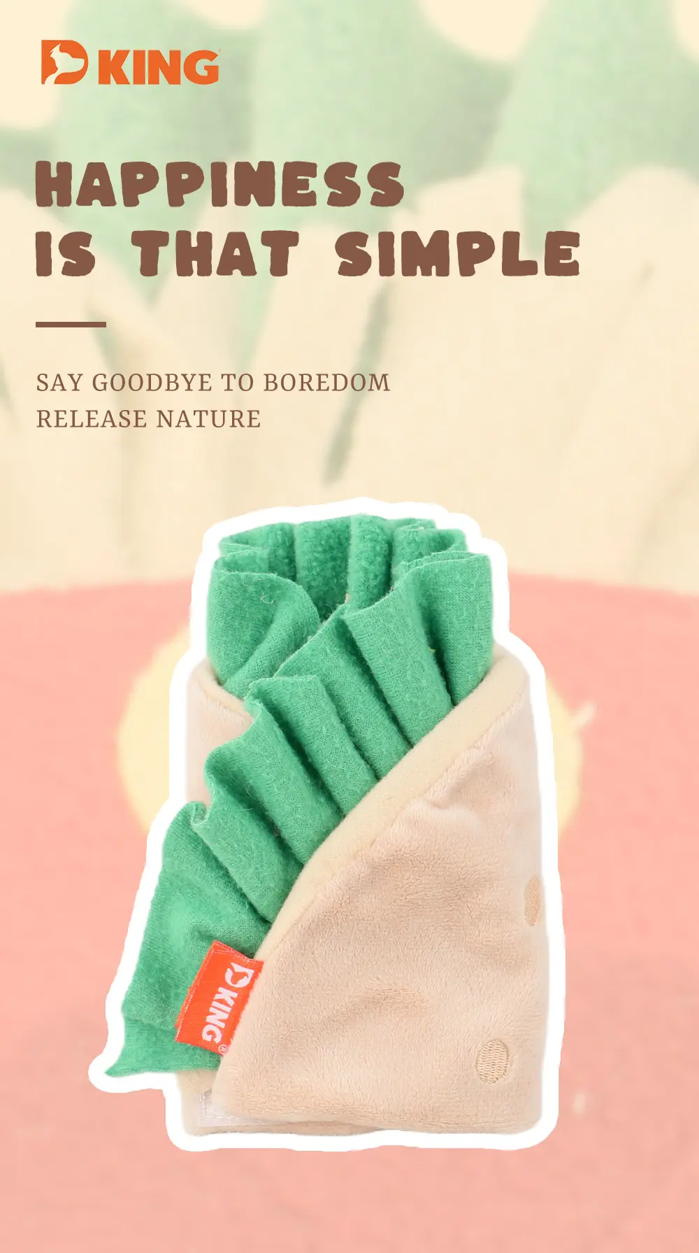 Food-shaped Pet Plush Toys:Snuffle Burrito,Snuffle Chicken Rolls (5)