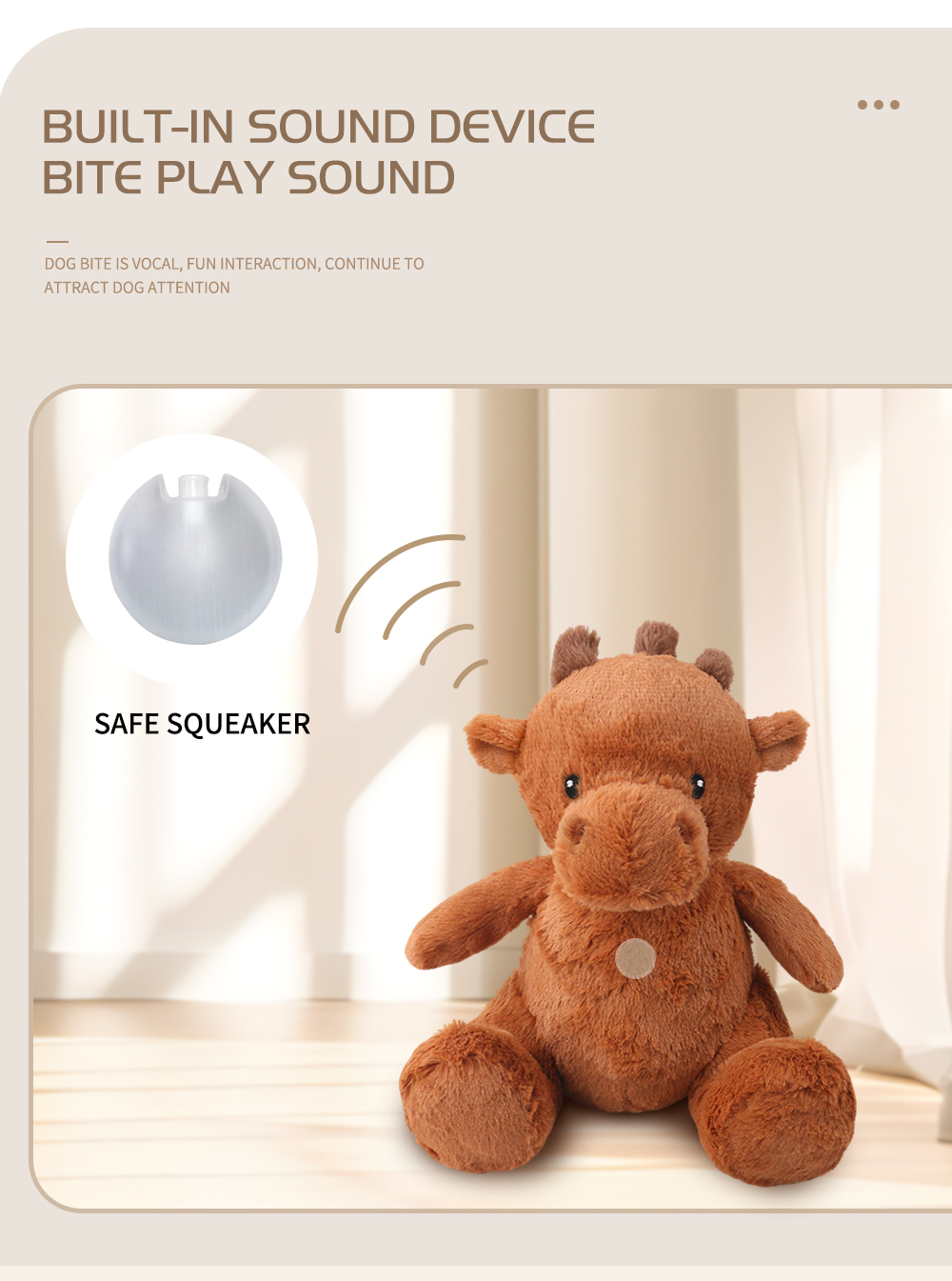 Cute animal-shaped pet stuffed toys with soft and comfortable material:Stuffed DragonPet Toy (6)