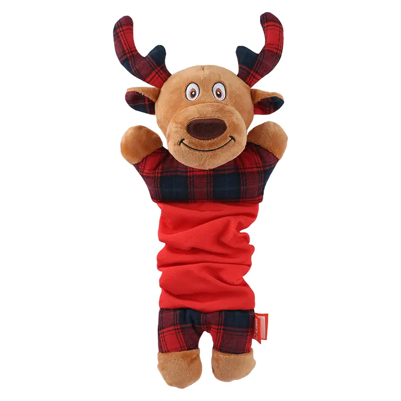 Exclusive Customized Pet Plush Toy Series：Elastic Santa，Konted Santa，Elastic Reindeer，Elastic Gingerbread man