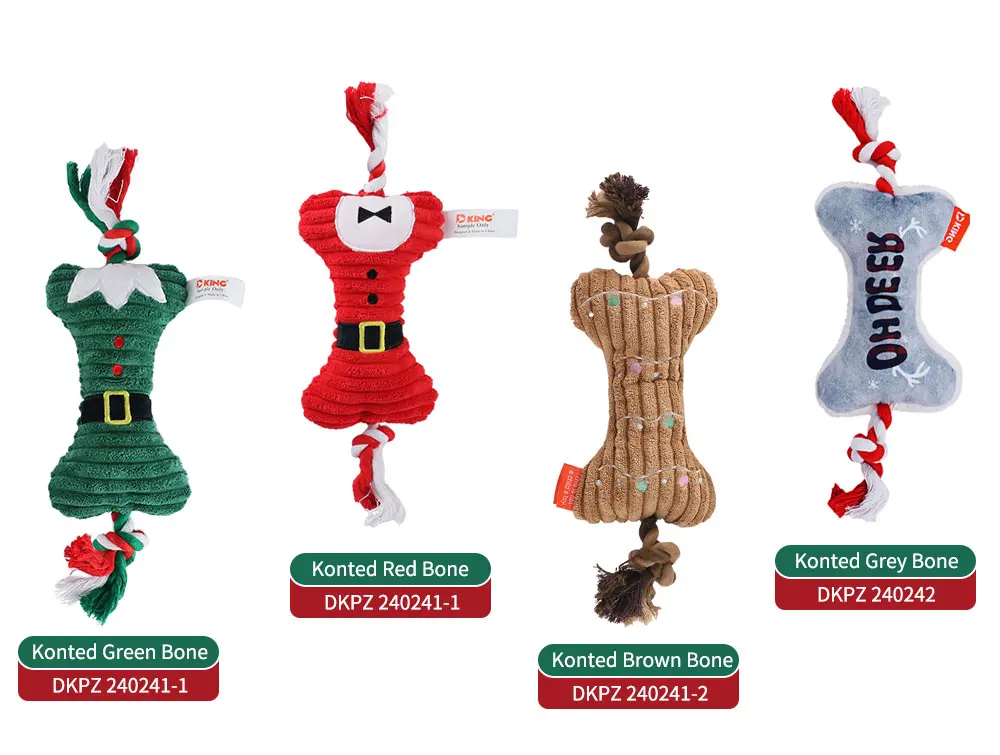 Discover the Irresistible Squeaky Bone Plush Toy - Ideal for Your Dog's Playtime, Stress - Relief and Chewing Needs-1 (5)