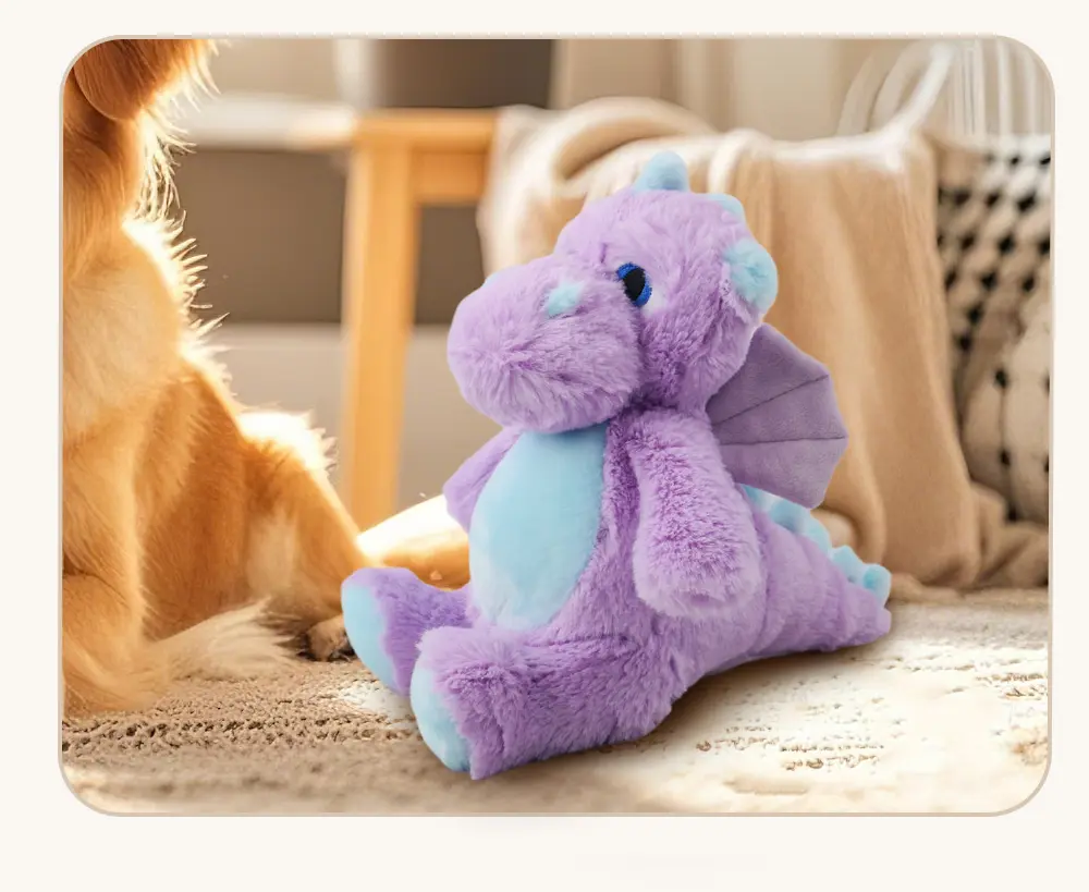 Plush Dragon-Shaped Pet Toys Are Adored By Pets, Featuring Soft Texture, Safe Materials, And Durable Construction For Endle (6)