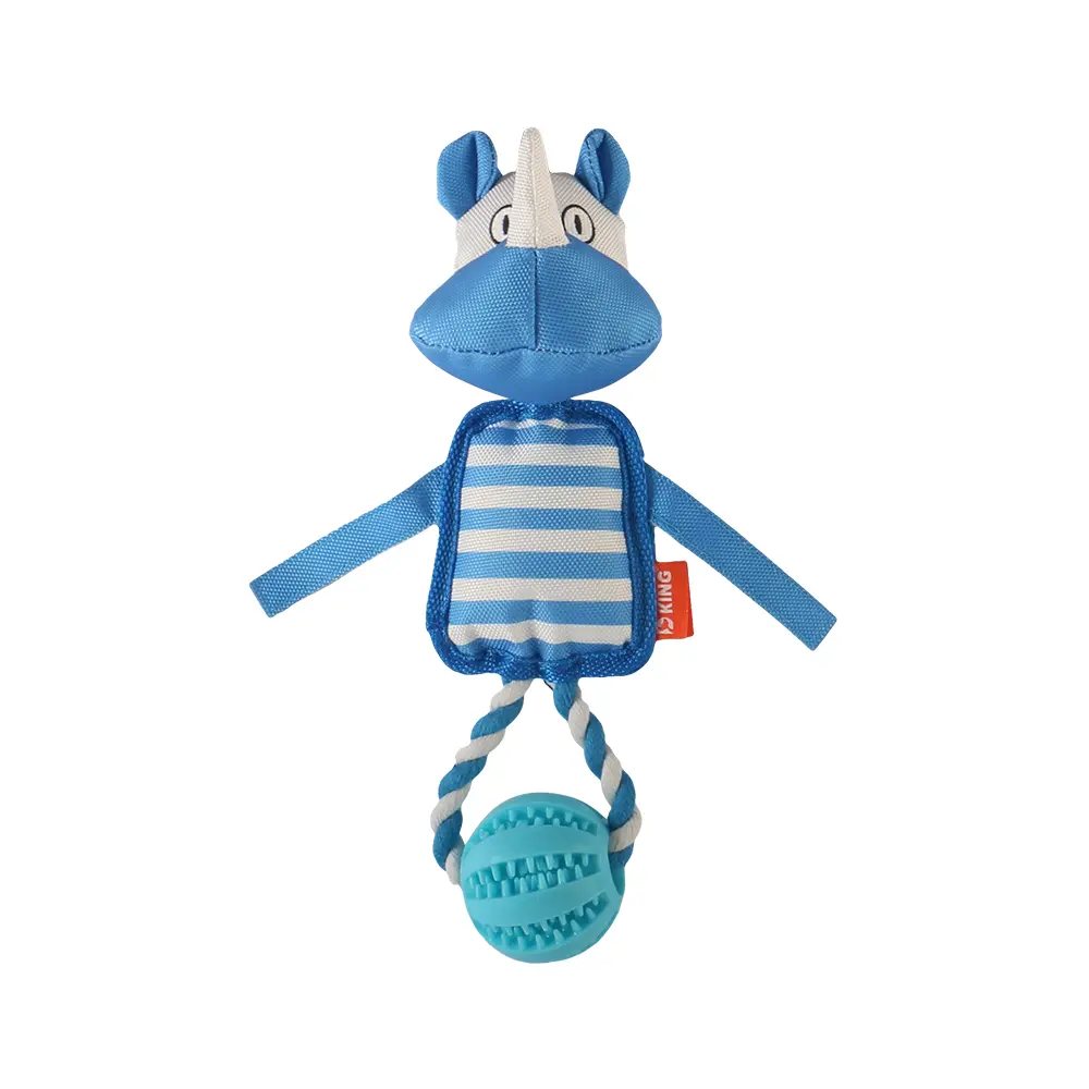 Dog Toys: Safe, Soft, and Entertaining：Knotted Rhino，Knotted Giraffe