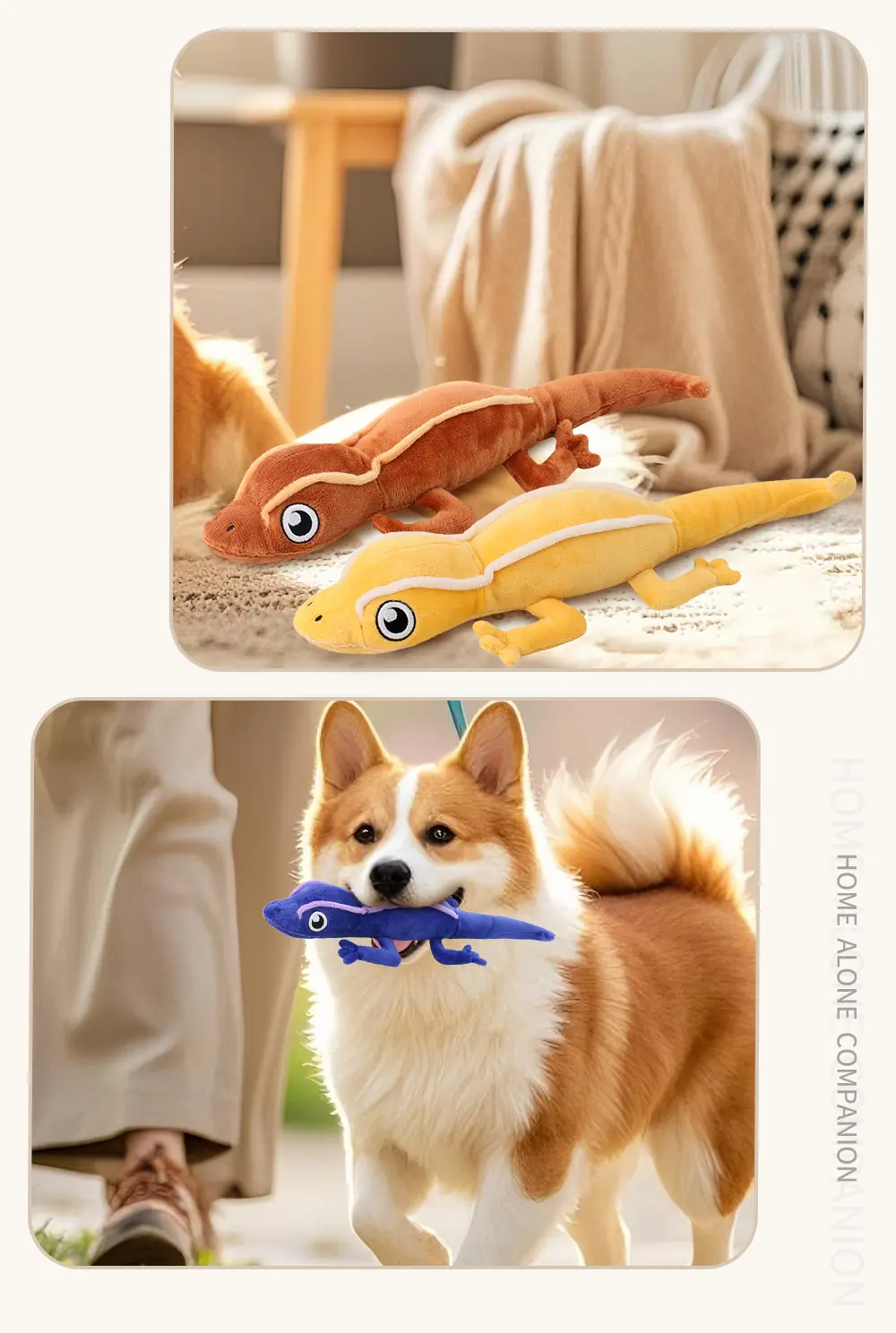 Dog Plush Toy With A Creative Lizard Design, Accompanying Growth (10)