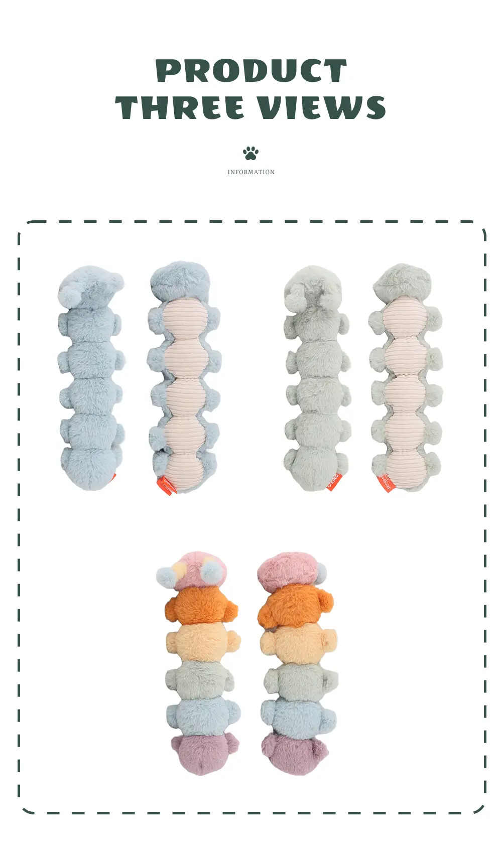 Caterpillar Pet Plush Soft, Lifelike, Playful, Safe, Educational Bond Builder (9)