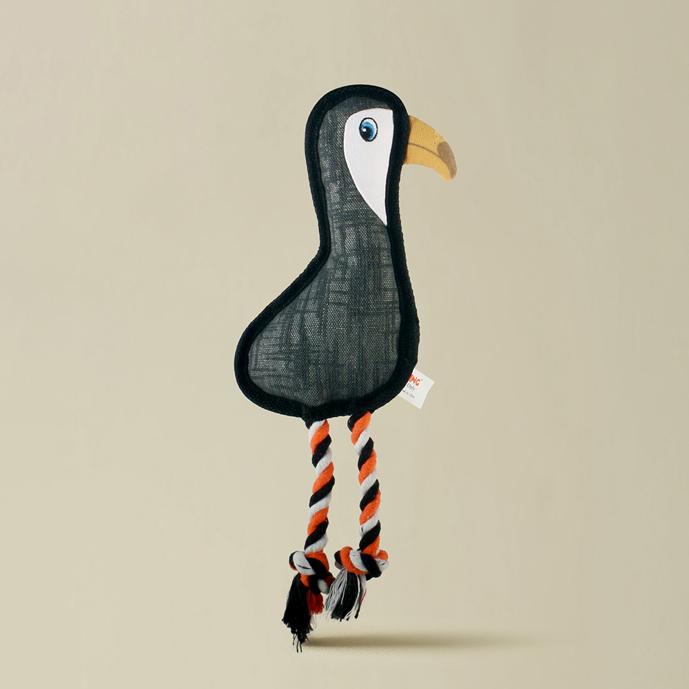 2025 New Product Classic Animal Shape Sturdy Dog Toy Collection Oblate Knotted Pipebill (2).jpg