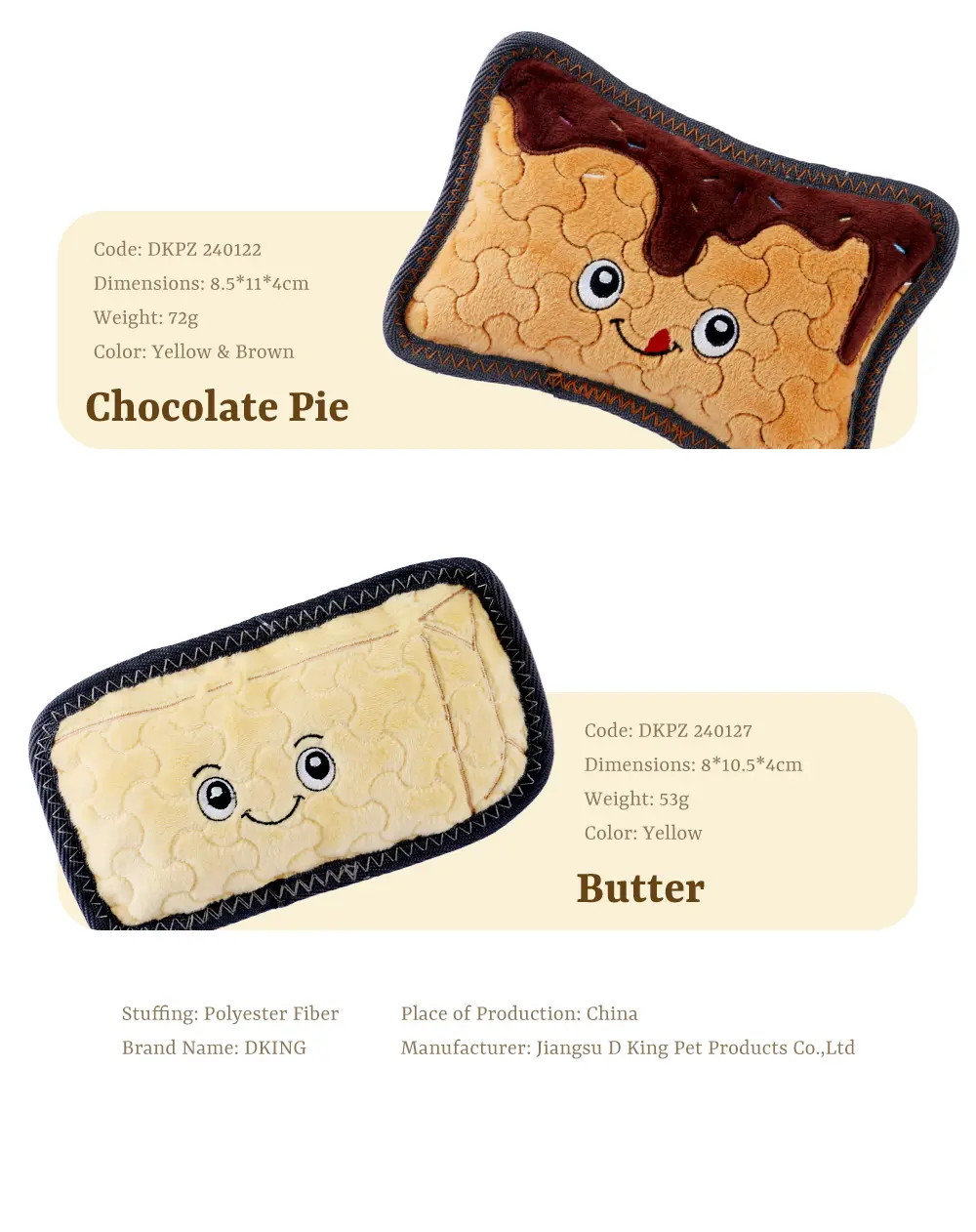 2025 Latest Products Dog Food Toys Plush Pet Toys Sturdy Dog Toys Dogs Can’t Put It Down! Simulated food plush toy1 (5)