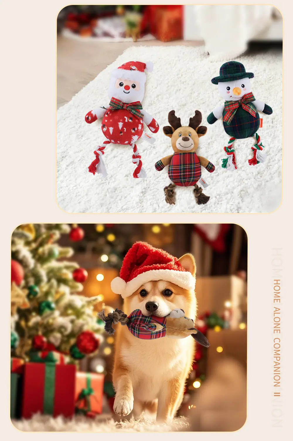Christmas Series Characteristic Squeaky Plush Toys, Adding Holiday Fun, Warm Companionship, Letting Joyful Sounds Echo Through the Entire Winter (13)