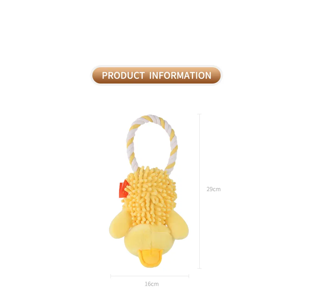 Pet Rope Toy Combines cute animals with rope, safe and comfortable