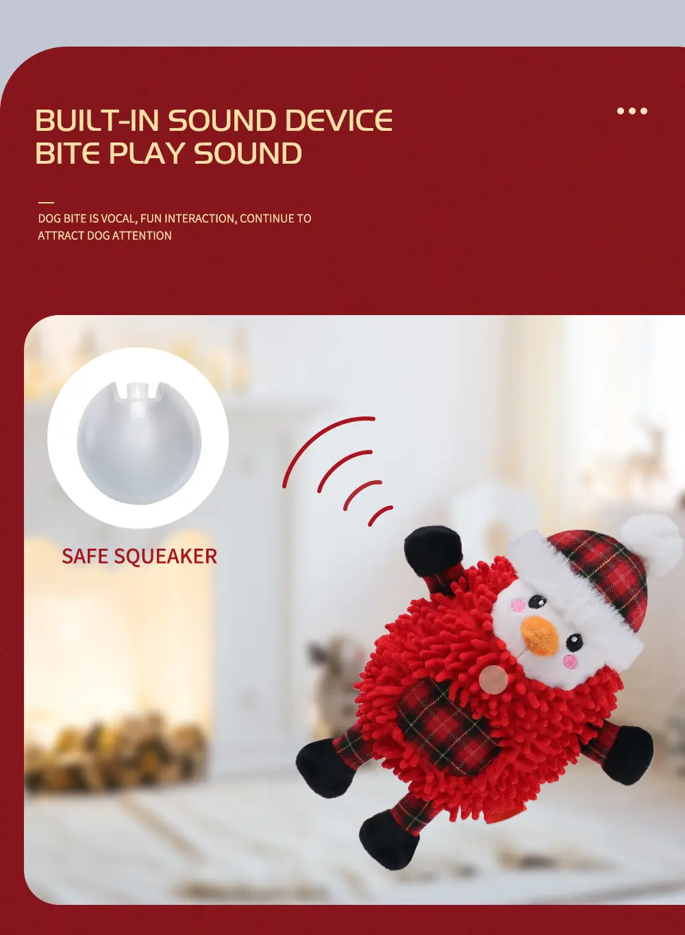 The Joyful Season Of Christmas, With Soft Plush Pet Toys Warmly Accompanying Soft Penguin, Soft Snow Man, Soft Reindeer (7)