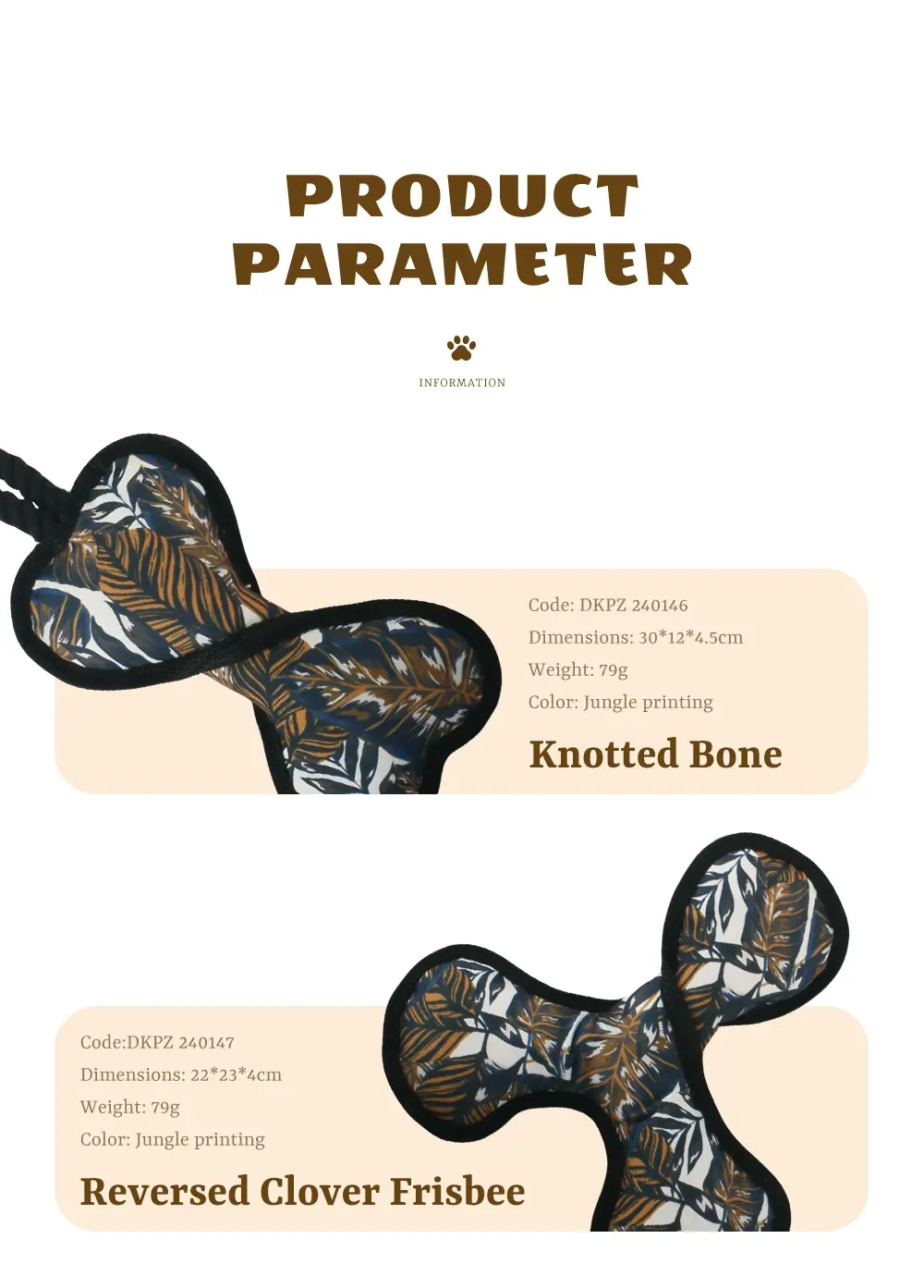 The Latest Dog Interactive Game Plush Toy Series Knotted bone, Reversed clover frisbee, Reversed bone, Reversed boomerang (7)