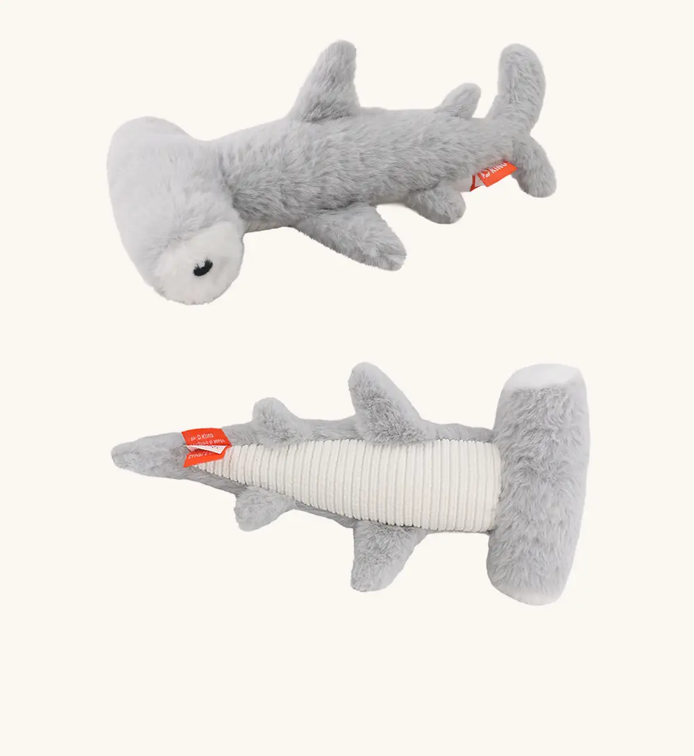Cuddly Stuffed Shark Toy Soft, Safe, Fun For Pets! (15)
