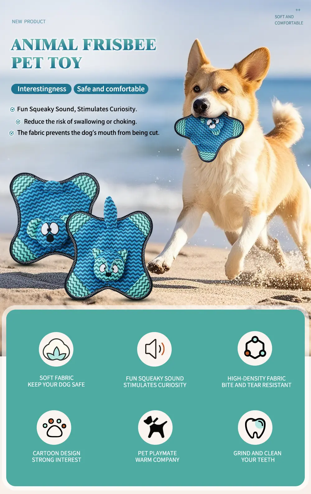 A Newly Designed Line Of Unique Plush Toys Specifically Tailored For Pets Bear Frisbee, Kolar Frisbee, Fox Frisbee, Elephant Fris (1)